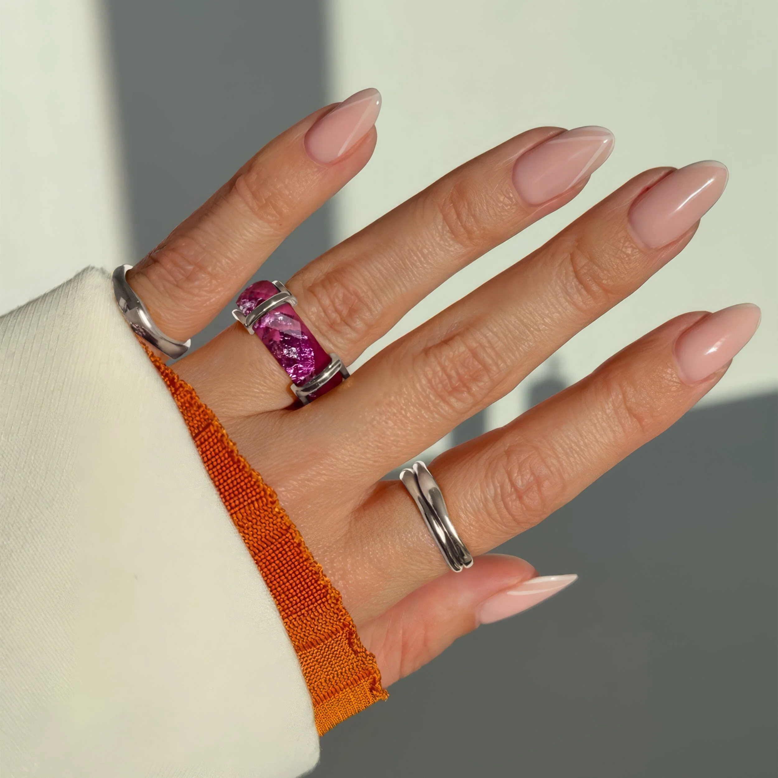 2-in-1 Resin Ring - Coral Sky - Image 11