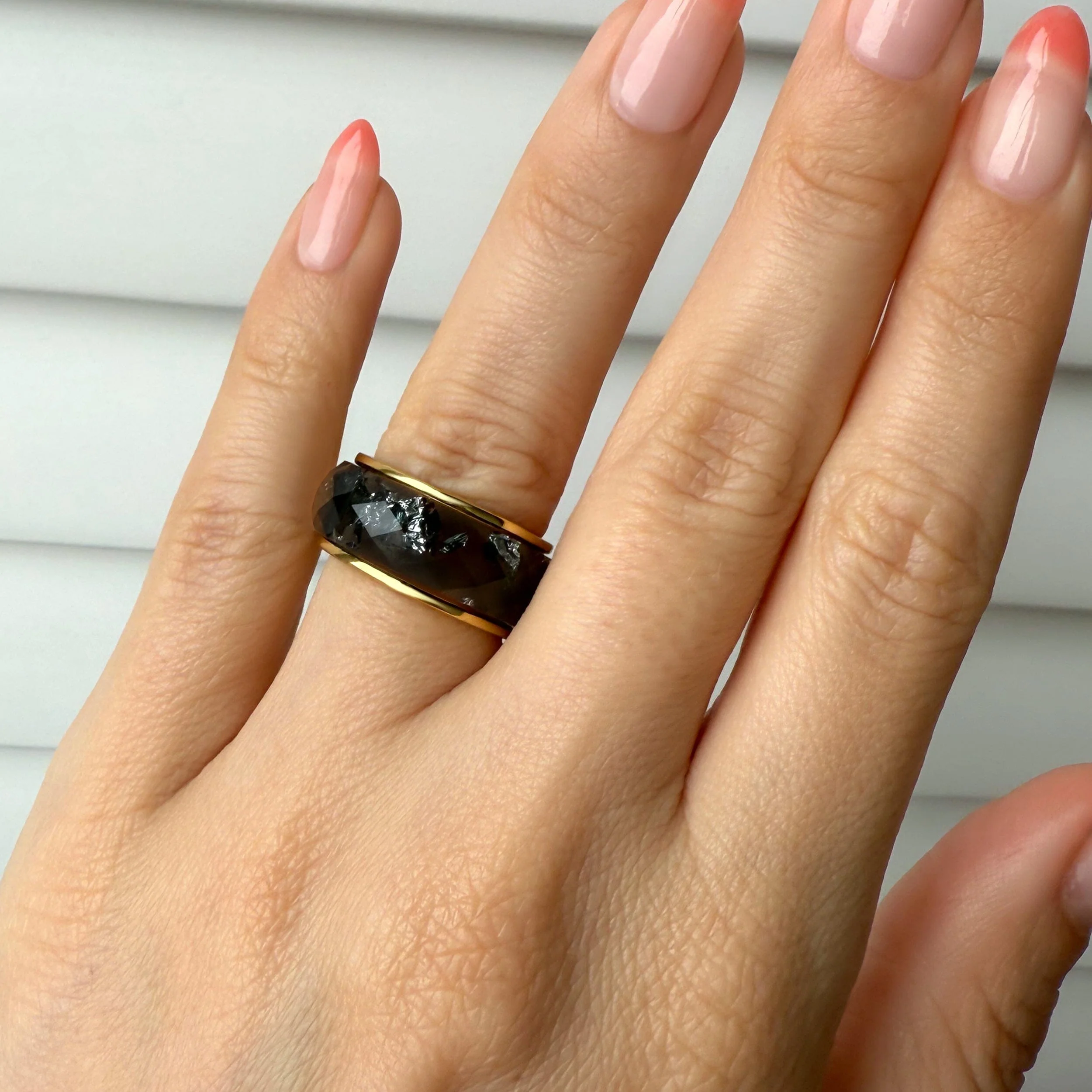 2in1 Resin Ring - Night Sky & Magma Band - Image 15