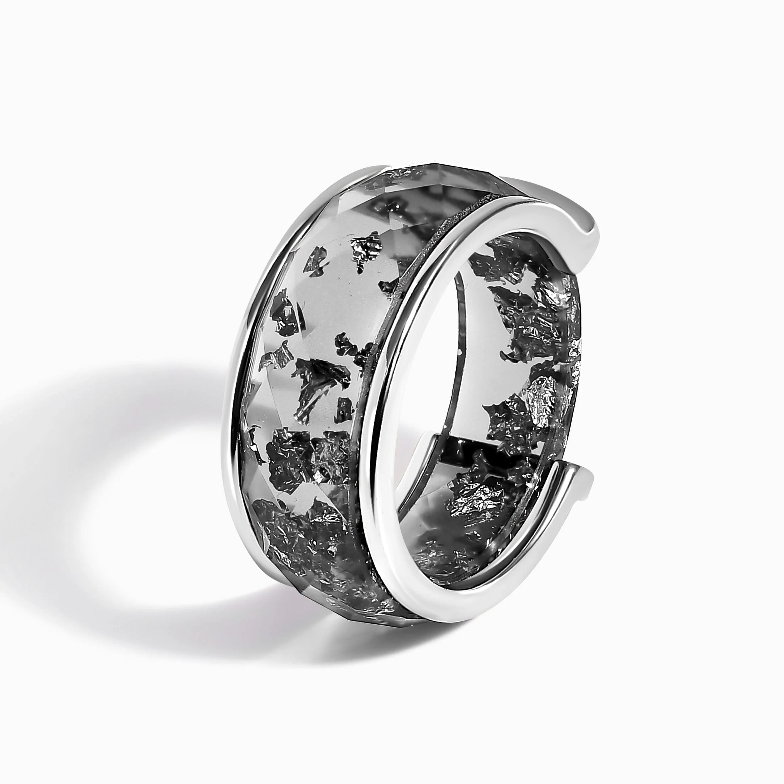 2in1 Resin Ring - Night Sky & Magma Band - Image 8