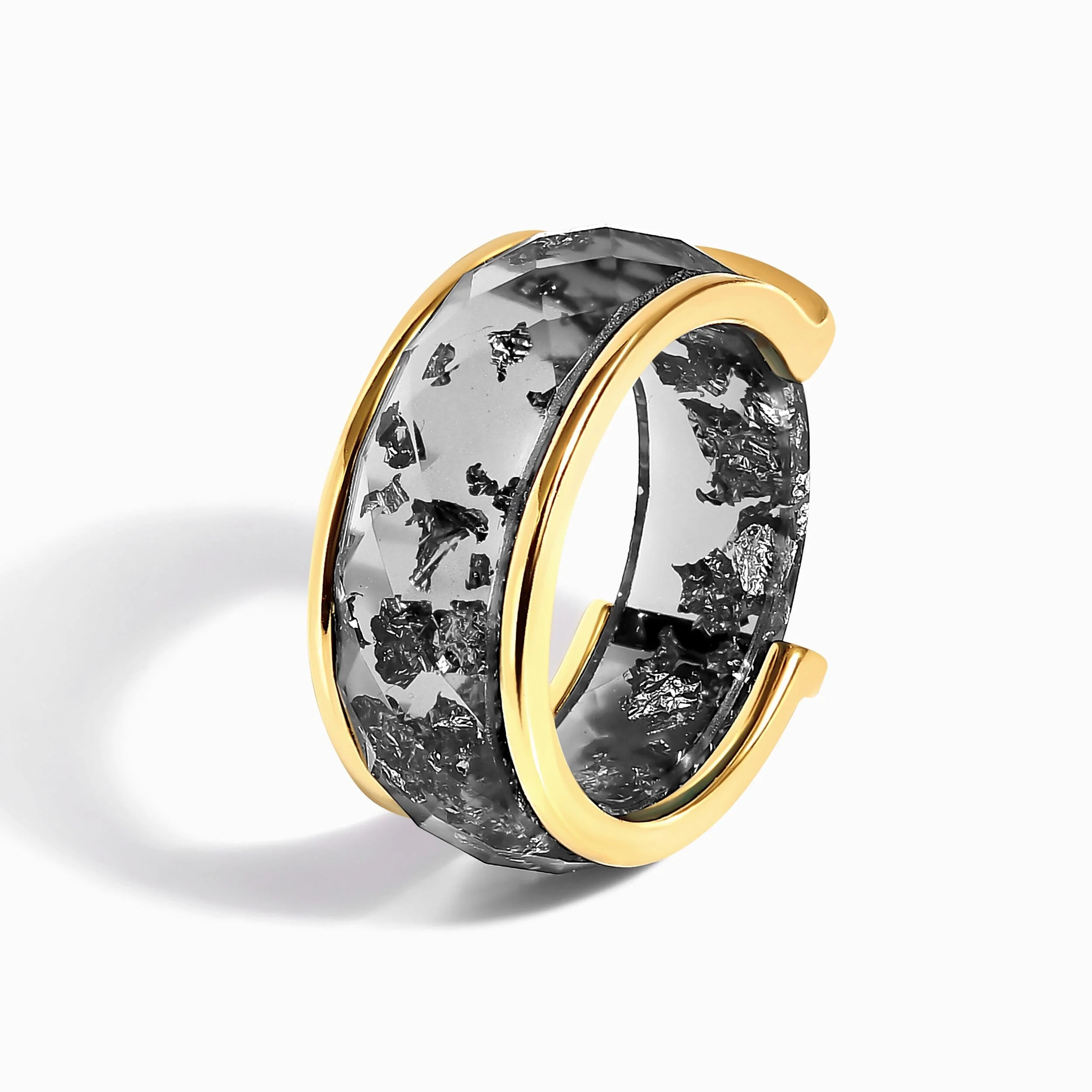 2in1 Resin Ring - Night Sky & Magma Band - Image 9