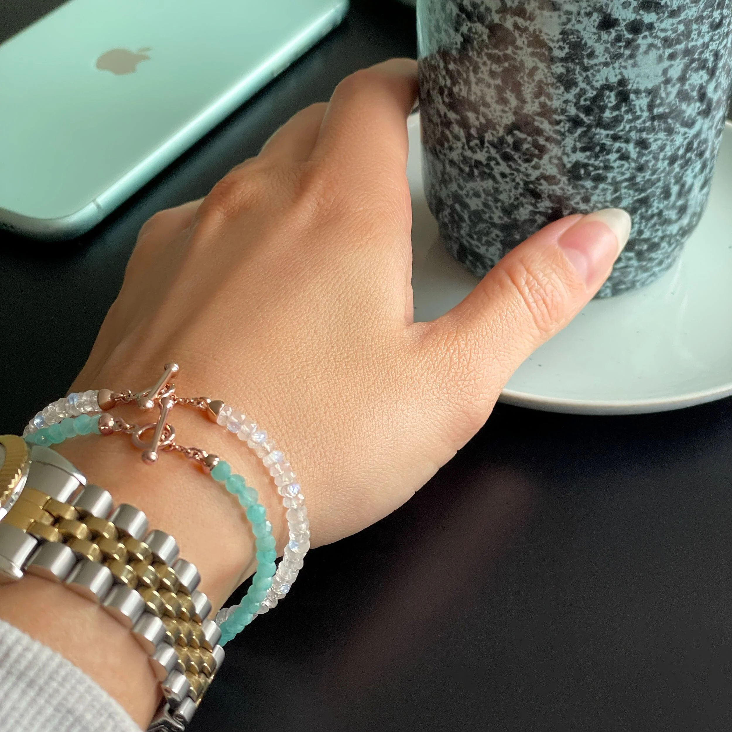 Amazonite T-Lock Beads Bracelet - Raise Your Vibrations - Image 9