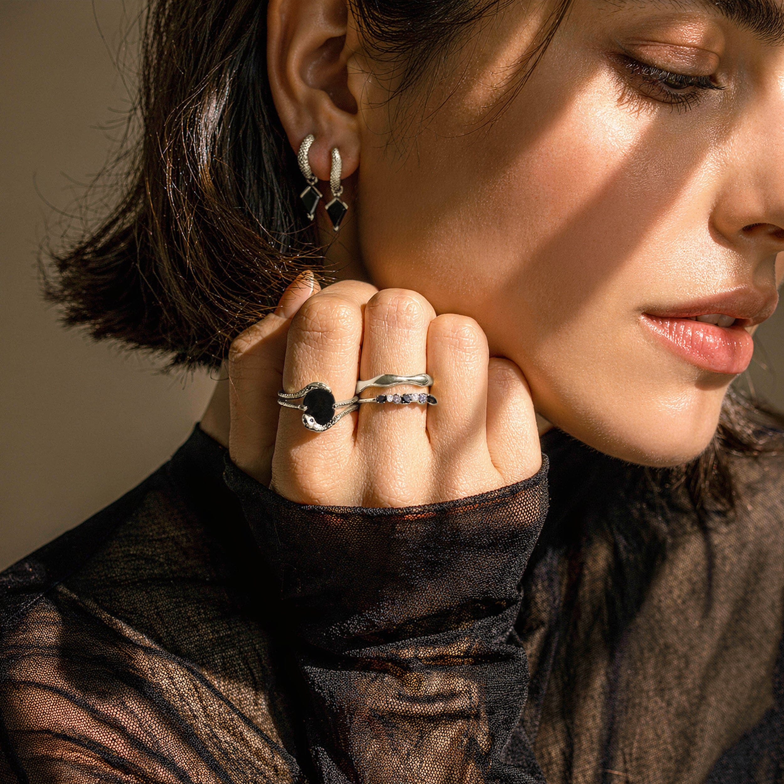 Black Onyx Ring - Serpent of Release - Image 14