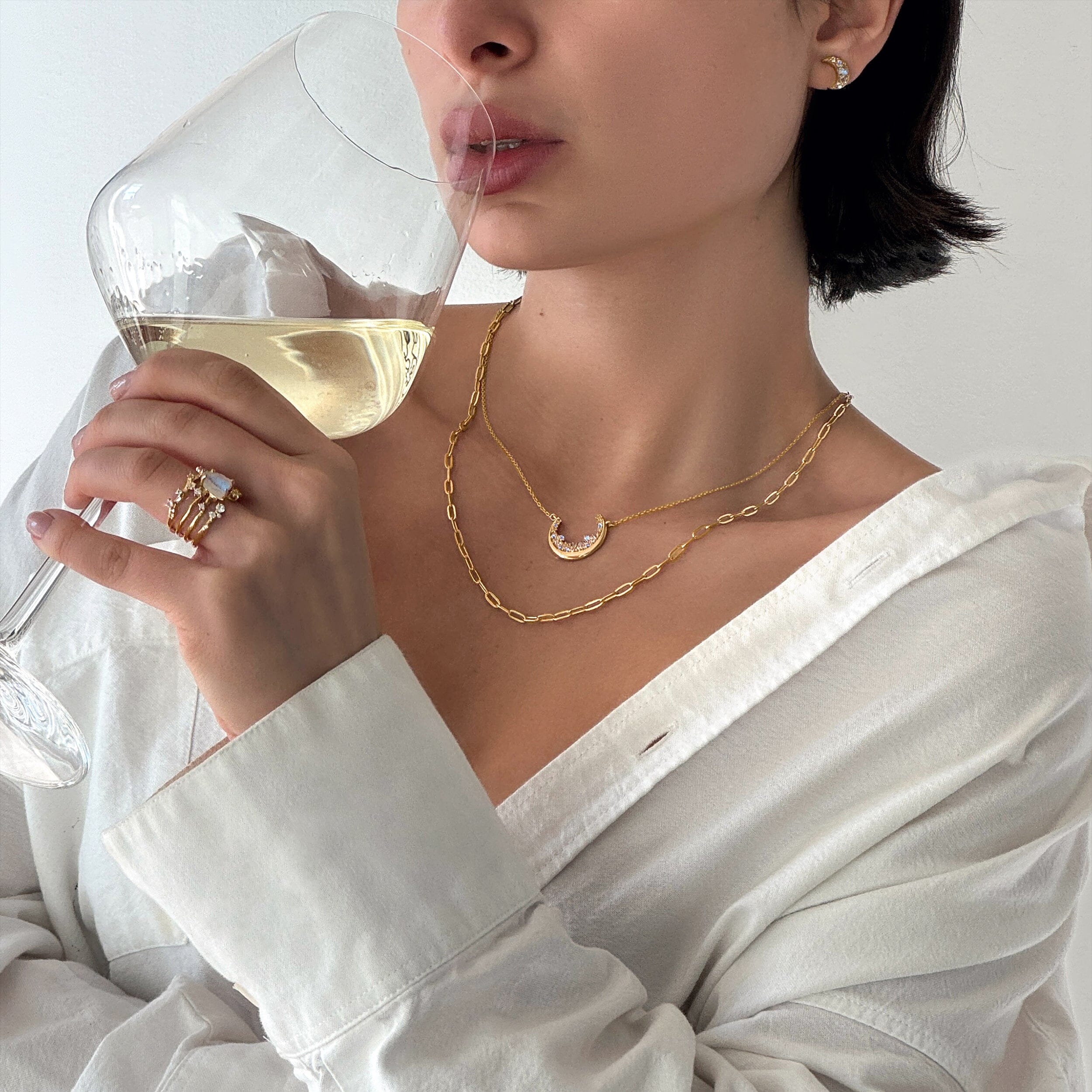 Moonstone White Zircon Necklace - Lush Luna - Image 16