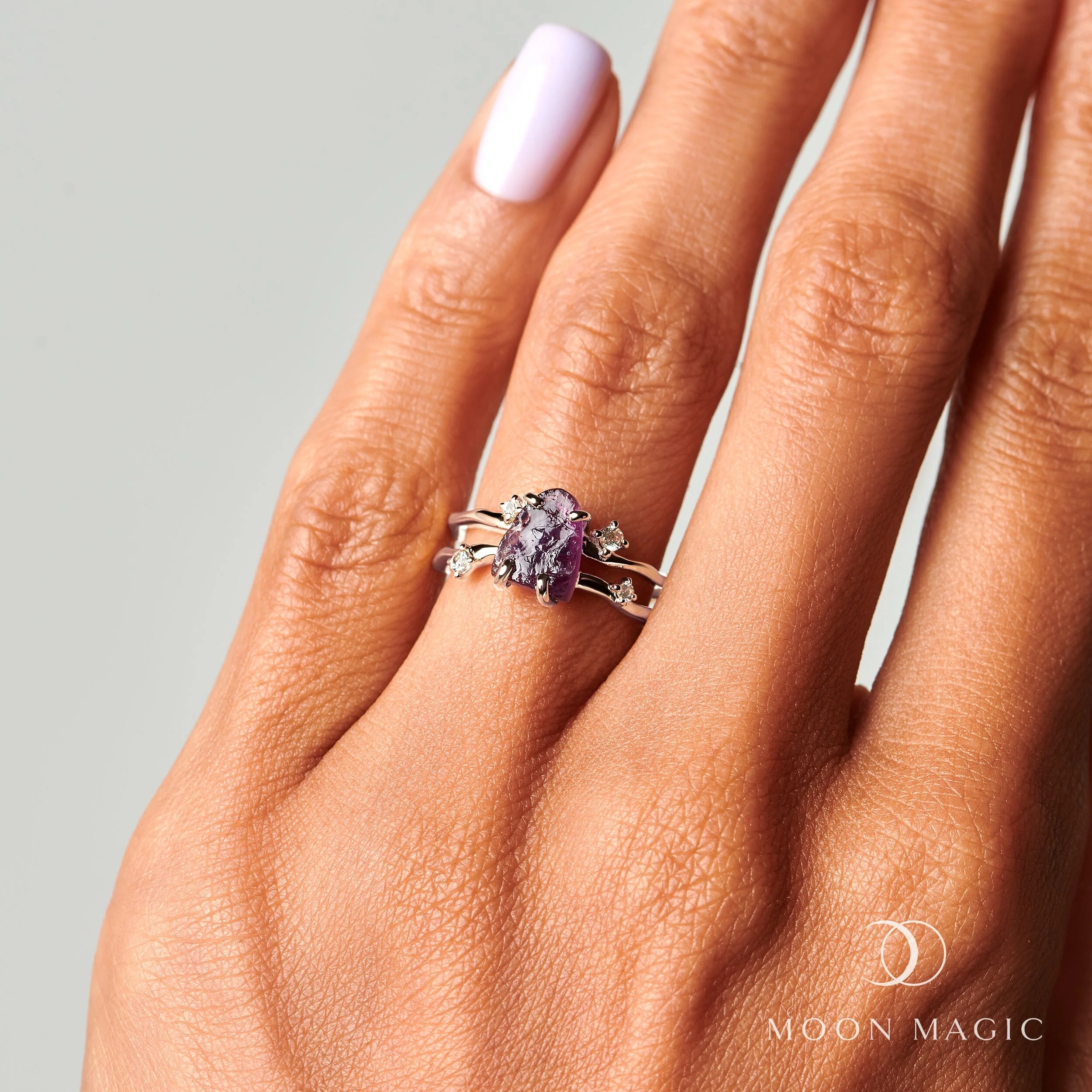 Raw Crystal Ring - Flow Amethyst - Image 11