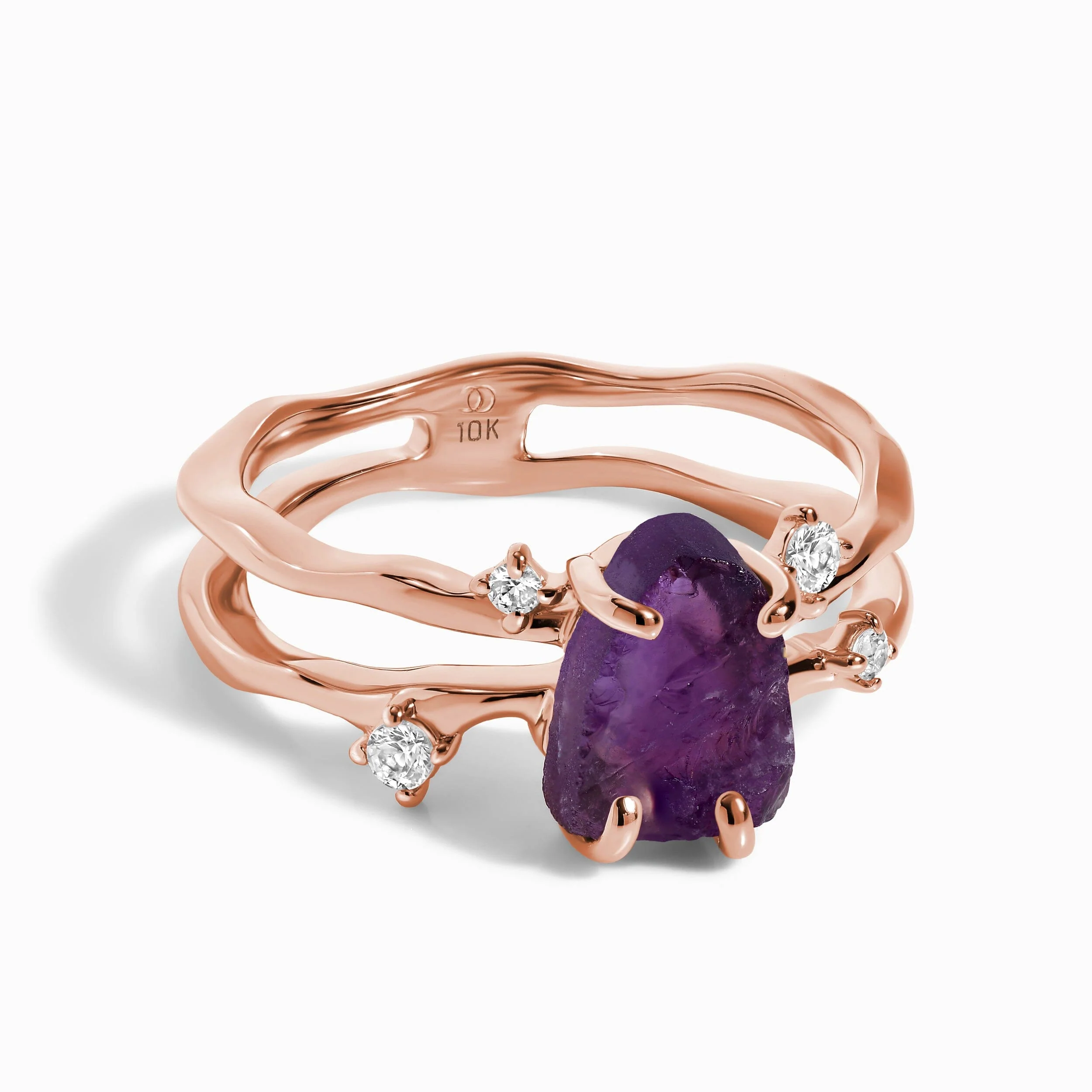 Raw Crystal Ring - Flow Amethyst - Image 12